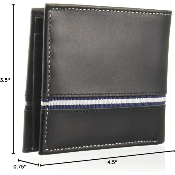 Nautica Men's Bifold Leather Wallet Brown RFID Blocking ID Window Card Slots - Picture 7 of 7